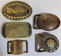 11 - LOT OF 5 BELT BUCKLES (B10)