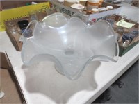 VIKING GLASS FROSTED PEDESTAL BOWL (MARKED)