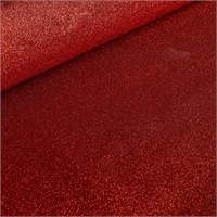 Starlight Glitter Fabric - Red polypropylene