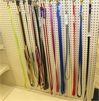 (22) assorted leashes, assorted sizes, colors,