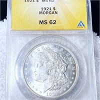 1921 Morgan Silver Dollar ANACS - MS62