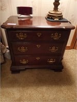 Kincaid Cherry wood three drawer nightstand