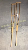 Wood crutches