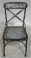 Metal chair, 36 x 16 x 16