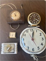 Lot of 4 clocks and 1 timer