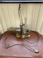 Vtg Victorian Style Desk Table Lamp Metal Horse