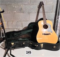 Washburn Guitar, Guitar Case & Stand