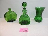 Vintage Empoli Emerald Decanters