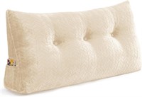 Large Bolster Triangle Headboard Pillow Beige