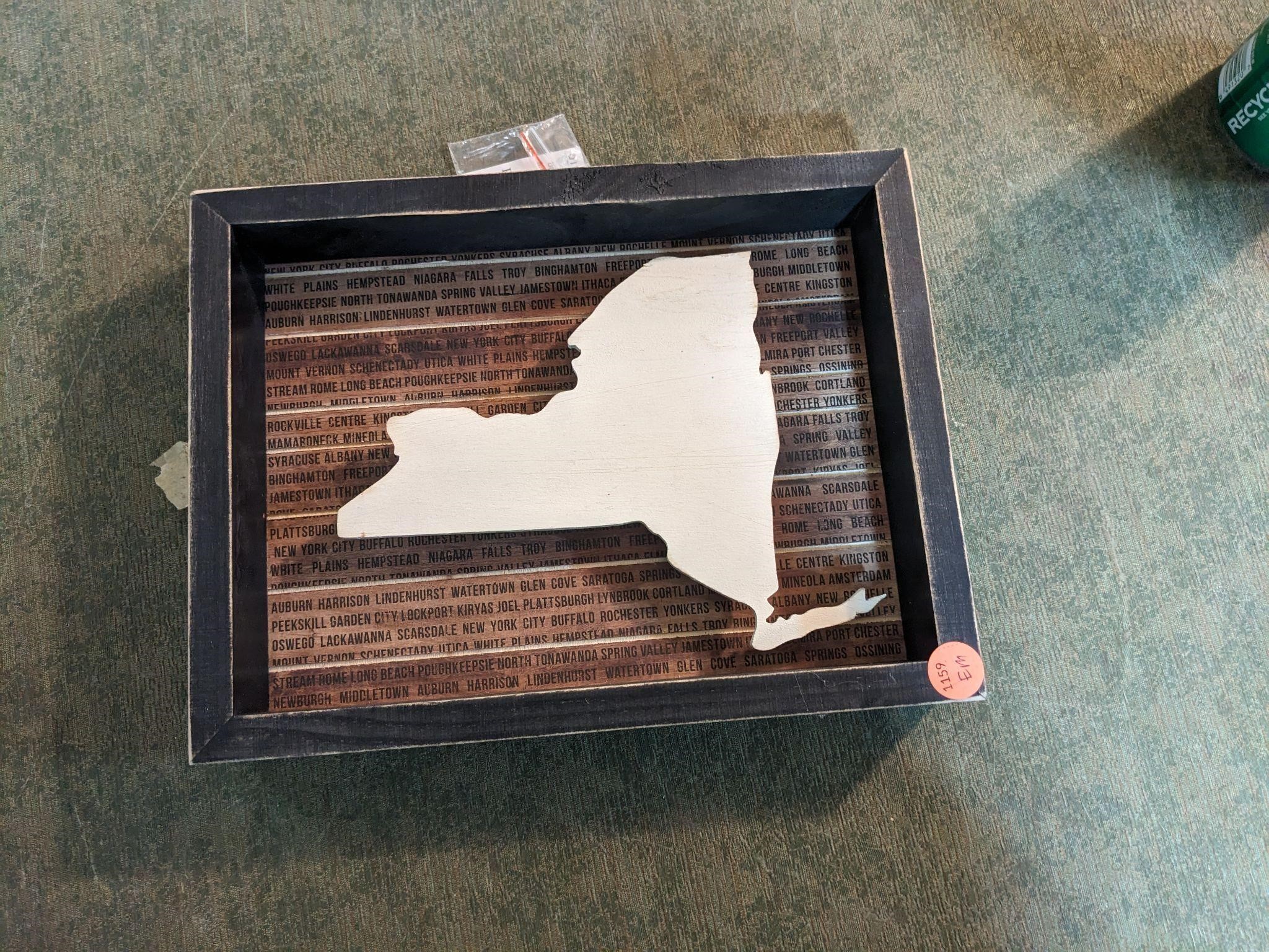 Wooden New York State Sign