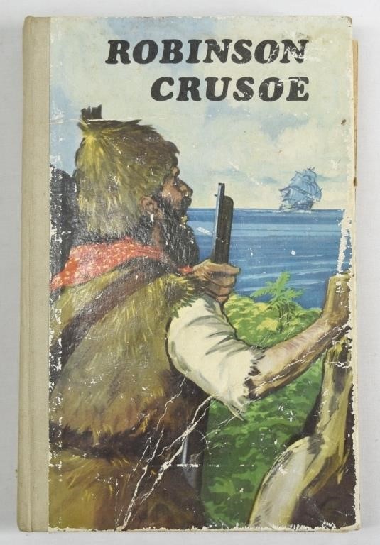 Vintage 1970 Robinson Crusoe by Daniel Defoe Book