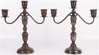 VINTAGE 950 SILVER ELECTROPLATED CANDELABRAS