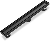 32 Inch Linear Shower Drain Tile Insert Black