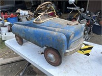 Antique Tin Peddle Car