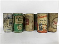 Collection of vintage beer can