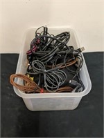 Small container full of cords
