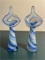 Blue swirl Jack in the pulpit vases