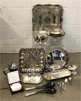 Silverplate Serving Pieces includes Wilcox, Rogers