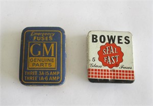 Vintage G M Geuine fuses, Bowes fuse boxes