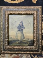 Antique Robinson Goya print on board