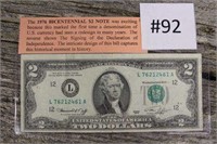 1976 Bicentennial $2 Bill