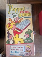 Marx vintage toy Pop-a-Puppet pinball game