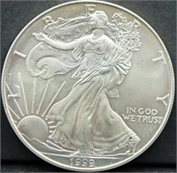 1999 silver eagle coin