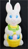 Vntg 17in Easter bunny w/ basket blow mold no cord