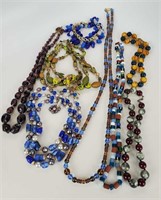 Beaded Glass Necklaces Lot Of 8