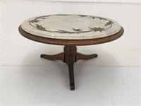 VINTAGE ROUND MARBLE TOP TABLE