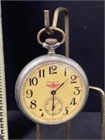 USSR Russian Molnija Train 18 Jewel Pocket Watch