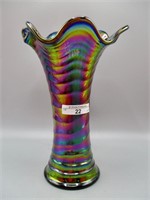 Imp. 9" elec. purple Ripple vase