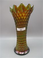 Nwood 9" green Diamond Point vase