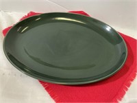 Russel Wright Oval 14" Green Platter