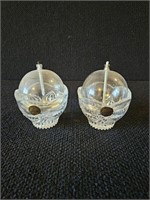 FRANCE CRYSTAL CANDLE HOLDERS OIL