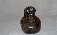 Soapstone Bird Carving - Unsigned - 4" hx 3"w