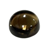 Genuine 7.38ct Round Cabochon Smoky Quartz