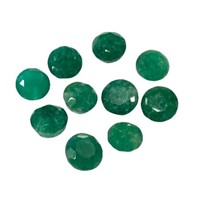 Natural 125ct Round Cut Emerald Gemstone Lot 10