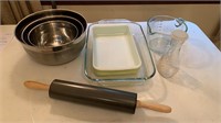 Stainless Steel Bowles, Baking Pans, Etc