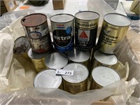 Vintage Oil Cans (mostly empty) (30+/-)