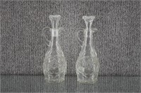 2 Anchor Hocking Early American Glass Cruets