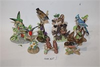 (8) Porcelain Bird Decorative Figures