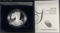 2019-W PROOF AMERICAN SILVER EAGLE OGP