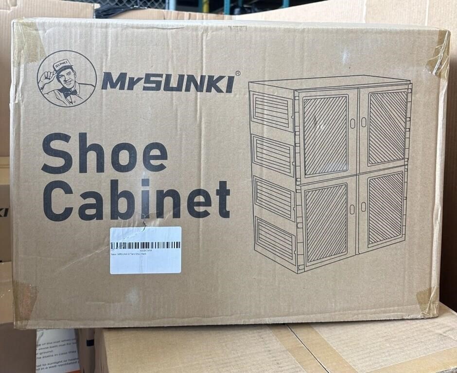Mr.sunki Shoe Cabinet Brown/ White