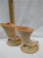 Weller "Horn"vases 2pc's
