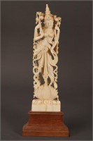 Early 20th Century Indian Carved Ivory Deity,