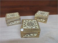 3 Decorative Storage Boxes