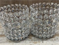 Set of Clear Decorative Crystal Blingy Candle