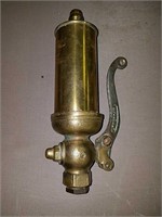 Antique brass Lonergan steam train whistle