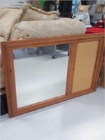 Mirror with cork board